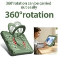 thumbnail image 3 of Rugged Case for Samsung Galaxy Tab A11+ 2025 SM-X230/A9+ 11 Inch 2023 SM-X210, TPU PC Heavy Duty Protective Cover with 360 Rotating Stand Shoulder Strap for Samsung Tab A11+/A9+ Plus,Armygreen, 3 of 9
