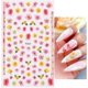 thumbnail image 5 of 9 Sheets Spring Red Rose Nail Art Stickers Decals Self-Adhesive Blue White Yellow Pink Flowers Floral Design Manicure Tips, 5 of 5