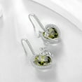 thumbnail image 5 of Juwaliy Women Drop Earrings August Birthstone Heart Peridot Butterfly Rose Jewelry Hook 925 Sterling Silver Earring Wife Christmas Mother's Day Gifts for Mom, 5 of 10