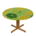 thumbnail image 3 of Autua Lemons Lime Slices Round Tablecloth Waterproof 100% Polyester 31"-35, 3 of 8