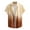 Orange, variant on Men's Gradient Printed Button Short Sleeve Shirt Vacation Casual Lapel Elastic Top