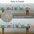 thumbnail image 6 of XYZCANDO Polyester Spandex Bench Covers for Living Room Dining Room, Anti-Dust Elastic Band Bench Seat Cover, Beach Christmas Fun, 6 of 9