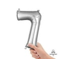 thumbnail image 2 of Anagram 78535 16 in. Number 7 Silver Shape Air Fill Foil Balloon, 2 of 4