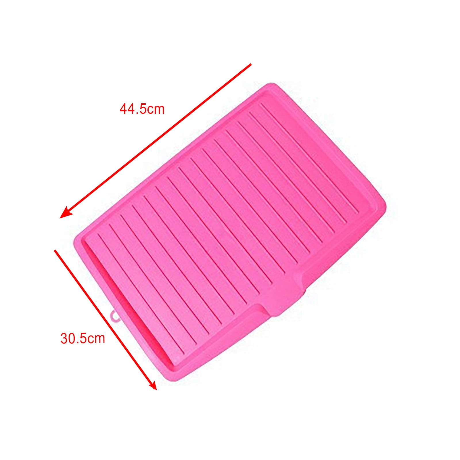HengDidi Drain Rack Kitchen Silicone Dish Drainer Tray Large Sink Drying Rack Worktop Organizer Drying Rack for Kitchen Dishes Tableware Red