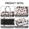 thumbnail image 4 of Large Capacity Tote Bag,Brown Footballs Pattern Handbag Fashion Luxury Tote Bag,15.7"x13"x 5.1" Inches,Laptop Compatible, 4 of 6