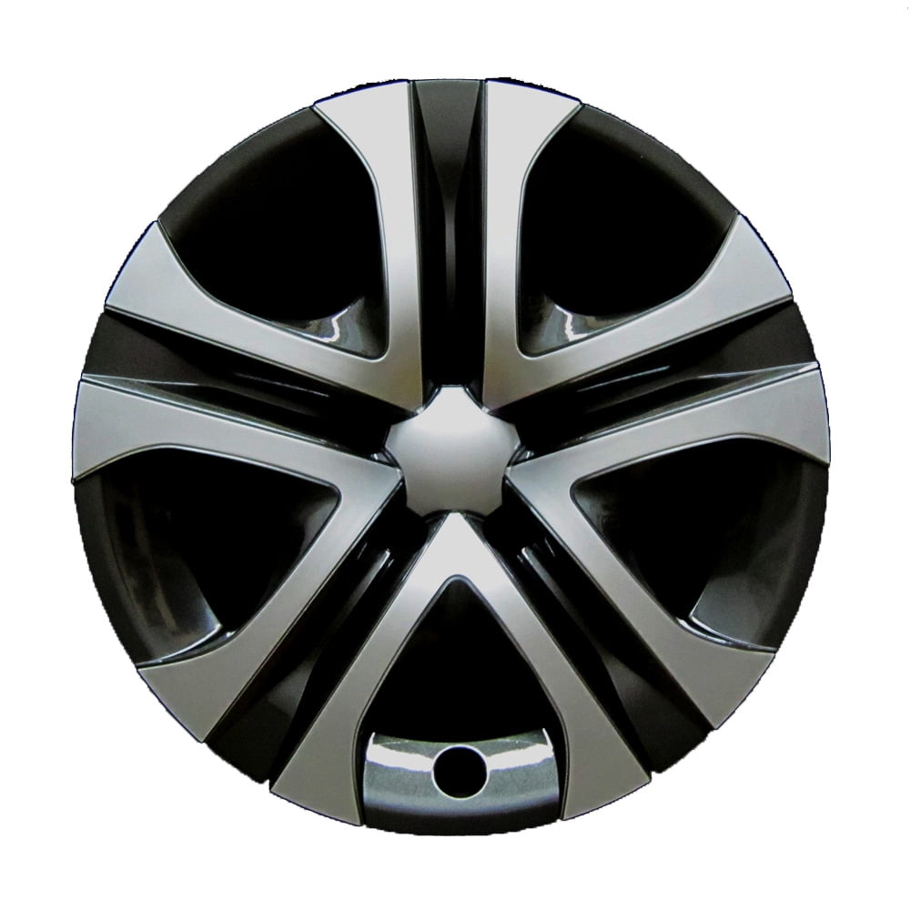 17-inch Silver Black Wheel Cover Premium Replica Hubcap Replacement for Toyota Rav4 2016-2018 1 Piece 