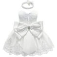 thumbnail image 2 of Robe Bébé Fille Robe Nouveau-Né en Dentelle Princesse Tutu Robe Anniversaire Vacances Robe de Fête 0-24 m, 2 of 4