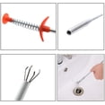 thumbnail image 3 of Paquete de 2 pinzas de resorte para tuberías, herramienta de recogida, removedor de obstrucciones de drenaje flexible, garra retráctil para cocina, baño, inodoro (24 pulgadas + 64 pulgadas), 3 of 5