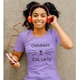 thumbnail image 5 of Childless Cat Lady T-shirt Top for Women, 5 of 7