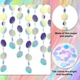thumbnail image 3 of 4pcs Irridescent PVC Glitter Circle Dots Garland Hanging Polk Dot Streamer for DIY Shimmer Wall Backdrop Festive & Party Decoration Colorful about 1m/pc, 3 of 6