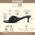 thumbnail image 3 of Cushionaire Quiz Kitten Heels for Women, Strappy Heeled Sandals with Cushioned Footbed, Slip On Open Toe Sandal, 3 of 17