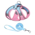 thumbnail image 2 of No Pull Dog Harness, Step in Adjustable Cat Harness and Leash Sets with Padded Vest for All Weather, Dog Leash with Soft Padded Handle, Easy to Put on Small and Medium Dogs (Pink & Blue, L), 2 of 8