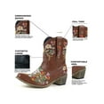 thumbnail image 5 of Audeban Womens Cowboy Boots Embroidery Cowgirl Western Low Block Mid Calf Riding Boots, 5 of 8