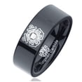 thumbnail image 2 of Black Tungsten Coast Guard Ring, 2 of 4