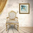 thumbnail image 3 of Atelier B Art Studio 26x26 Gold Ornate Wood Framed with Double Matting Museum Art Print Titled - BLUE AND GOLD MARBLE, 3 of 4