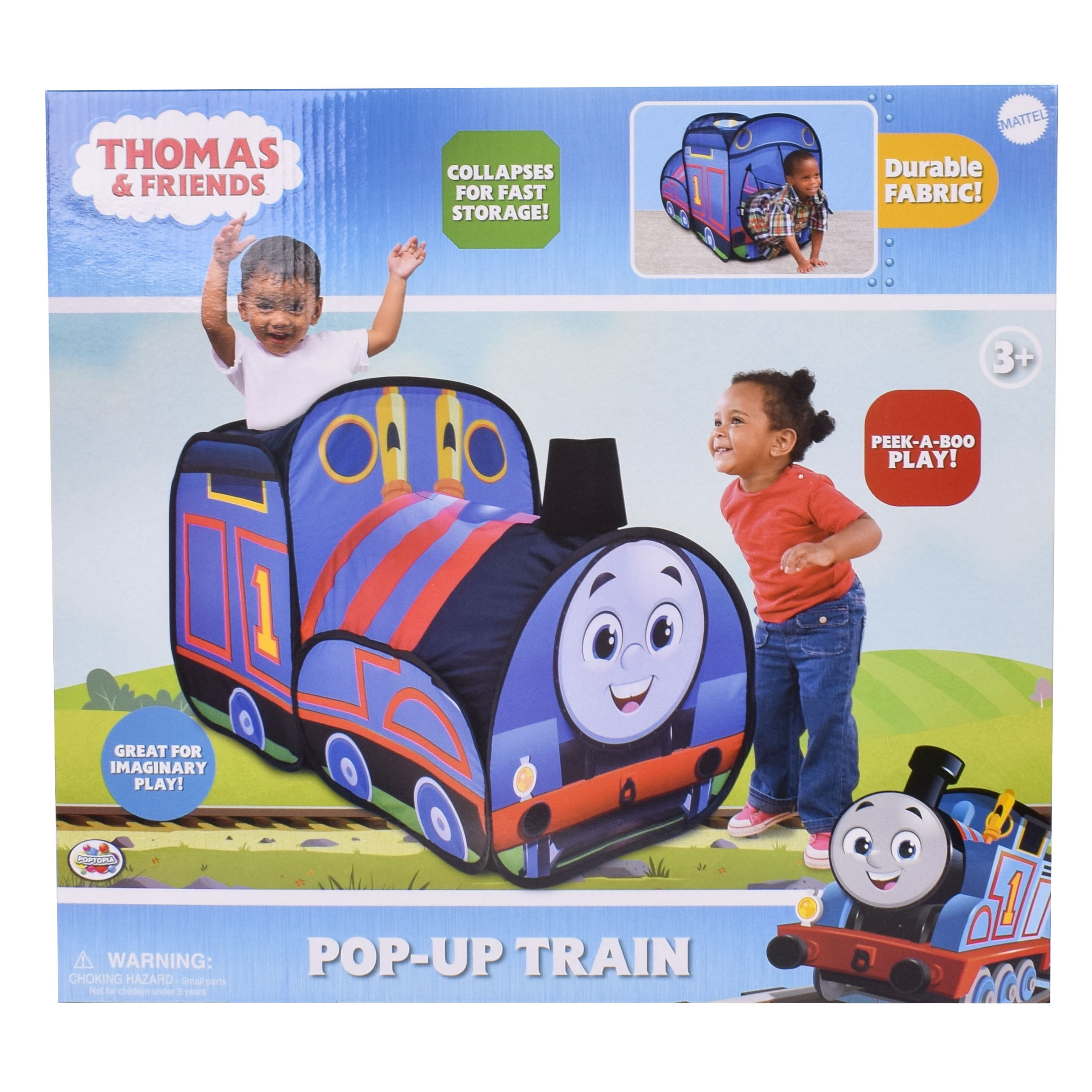 Thomas the Train & Friends Pop Up Play Tents, Polyester Material for Inside & Outside, Kids Ages 3+