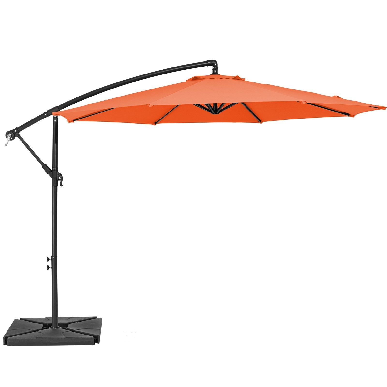 Serwall 10ft Heavy Duty Patio Hanging Offset Cantilever Patio Umbrella W/ Base Included, Orange - image 4 of 6