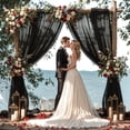thumbnail image 3 of Tela para drapear con forma de arco de boda PARTISKY, gasa negra, 5,5 m x 2, 3 of 9