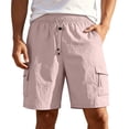 thumbnail image 4 of EOYWHK Men Basketball Shorts Quick Dry with Pockets Elastic Waist Mens Basketball Shorts Soft Lightweight Breathable Casual Activewear for Pink, Size XXXL, 4 of 9