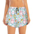 thumbnail image 2 of Balery Love You Rabbit Pantalones cortos deportivos para mujer con forro y dos bolsillos, elásticos, para entrenamiento, gimnasio, yoga-Small, 2 of 7