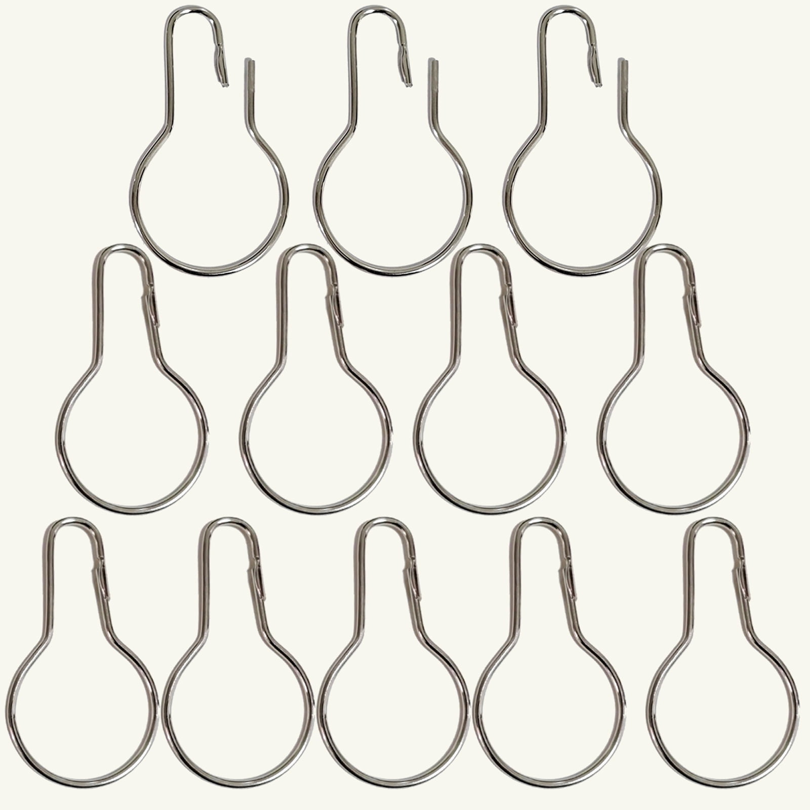 HYCSC Shower Curtain Rings Hooks, RustResistant Metal Shower Curtain Hooks, Stainless Steel