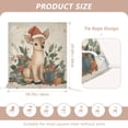 thumbnail image 2 of Decorative Chair Back Cover One Size x6 Chair Cover Dining Chair Slipcovers Chair Back Decoration Festival Chair Decoration Warm Christmas Orange Deer, 2 of 6