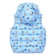 thumbnail image 2 of Hicidod Toddler Winter Vest Sleeveless Zipper Cute Bear Ears Hooded Jacket Print Thicken Warm Water Resistant Baby Outwear, 2 of 3