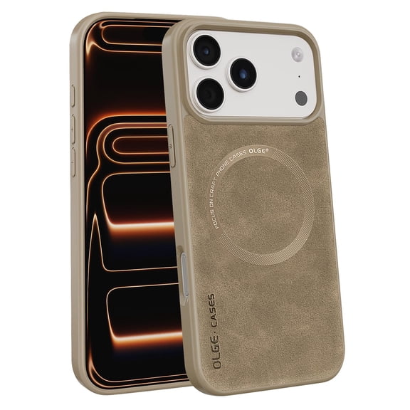 Decase For iPhone 17 Pro Max Back Cover Case with Magnetic Wireless Charging, Anti-Scratch, Anti-Fingerprint, and Shock-Absorbent Features,Desertgold