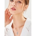 thumbnail image 4 of Dorunmo Turquoise Cross Necklace Christian Gifts Baptism Gifts 925 Sterling Silver Cross Pendant Turquoise Jewelry for Women, 4 of 6