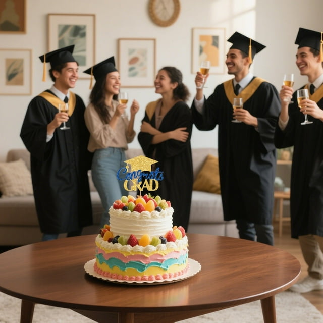 Graduation Cake Topper Decorations For Party Desserts Baking Supplies Celebration Insert Elegant Design