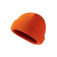 thumbnail image 2 of Minnieouse Gorro de punto elástico grueso invierno cálido deportes al aire libre senderismo viajes nieve esquí gorra accesorios casuales para mujer Sombreros Naranja fluorescente Minnieouse AP013203-16, 2 of 6
