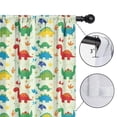 thumbnail image 4 of Blackout Kids Curtains,LightGreen Cartoon Dinosaurs Colorful Elements Pattern Childrens Insulated Curtains Set Of 2,Bedroom Essentials,Toddler Room Decor 42"x63", 4 of 5