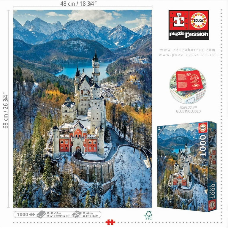 1000 Piece Neuschwanstein Castle Jigsaw Puzzle by Educa Borras