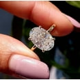 thumbnail image 4 of solitaire jewels 3.75CT Oval Moissanite Hidden Halo Engagement Ring For Women, 14K Yellow Gold, 4 of 5