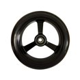thumbnail image 1 of RIANTWHEEL , 5.0 X 1.0 Pouces, Roues en PU, Roulettes de Fauteuil Roulant, Jante en Aluminium, une Paire (Noir), 1 of 4