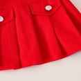 thumbnail image 6 of Staki Girls Summer Skirt Set Toddler Girls 2 piece Outfits Summer Sleeveless Girls Skirt Set 9M 12M 18M Red,9-12 Months, 6 of 9
