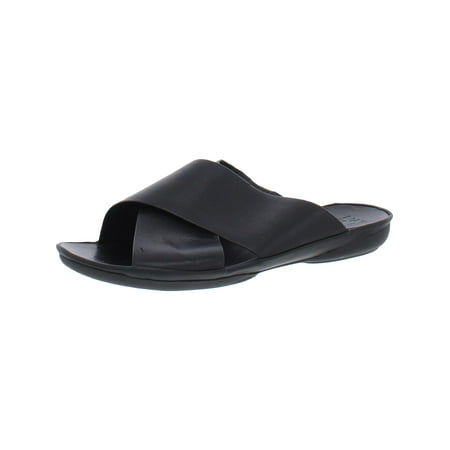 

Naturalizer Womens Genn-Stroll Leather Criss-Cross Front Slide Sandals