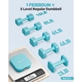 thumbnail image 2 of Juego de Mancuernas Ajustables FEIERDUN 5 en 1, Set de 2, Pesos de Mano de 9 kg/4.5 kg para Mujeres, Mancuerna Doble Estable con Ajuste Rápido para Gimnasio en Casa y Exterior, 2 of 9