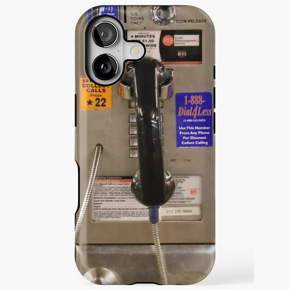 NYC Public Telephone Payphone Graphic Case for 11/12/13/14/15/17 Pro Max
