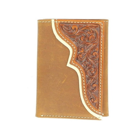 Nocona - Nocona Western Wallet Mens Trifold Tooled Leather Rich Earth ...