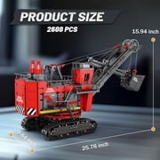 Technic RC Excavator Building Blocks Set 22014, Power Shovel Vehicle Model Kit, APP & Remote Control Construction Toy