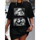 thumbnail image 1 of Women's Plus Size Casual T-Shirt with Unique Graphic Design - Crew Neck, Short Sleeve, Stretch Fabric, Machine Washable - Perfect for Summer, 1 of 6