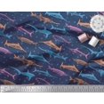 thumbnail image 2 of Soimoi Cotton Duck Fabric Bubbles & Fish Ocean Print Fabric by The Yard 42 Inch Wide, 2 of 2