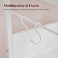 thumbnail image 6 of 3-Tier Rolling Printer Cart with Power Outlets and USB Ports, White Industrial Printer Stand for Office and Home, 6 of 8