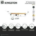 thumbnail image 5 of Kingston Brass BSF4820 Watercourse 48-Inch Stainless Steel Linear Shower Drain with Reversible Tile Insert and Flat Grate in Matte Black, 5 of 8