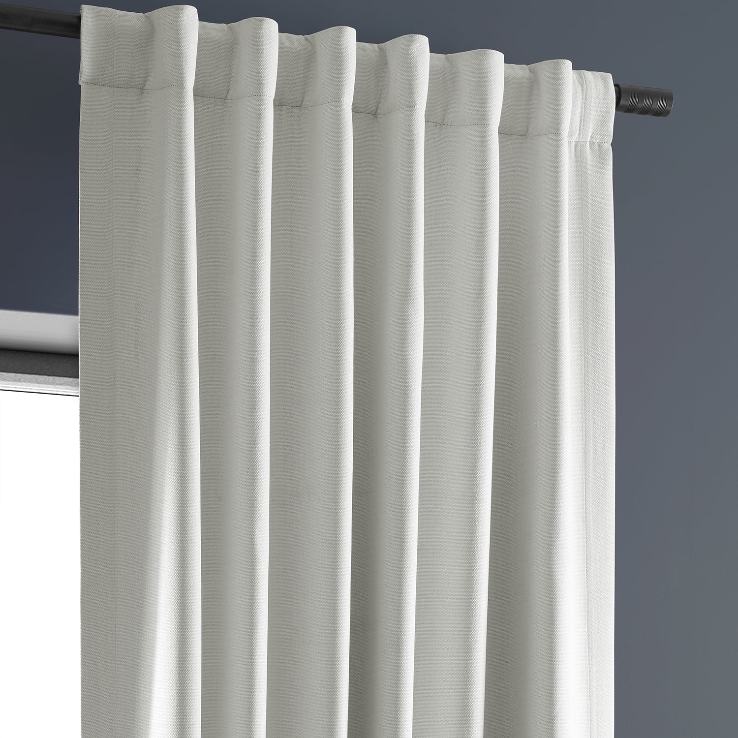 Half Price Drapes Mist White Bellino Textured Faux Linen Room Darkening Curtains For Bedroom & Living Room Curtains(1 Panel), Curtains 108 Inches Long, 50W X 108L
