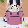 thumbnail image 4 of Fiudx Bolsa Bento para Exteriores, Diseño Aislante de Gran Capacidad, Elegante Compañera de Picnic, Mantiene La Temperatura de Los Alimentos, Versátil para Playa o Parque, Correas Ajustables, Tamaño, 4 of 6