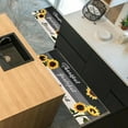 thumbnail image 4 of Sunflower Kitchen Mat Set of 3, Yellow Sunflower Kitchen Rugs and Mats Non-skid Washable Kitchen Floor Mats for in Front of Sink, Country Farmhouse Sunflower Kitchen Decor and Accessories(Black White), 4 of 6