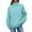 Sky Blue, variant on Breezora Women's Printed Turtleneck Sweatshirt Long Sleeve Casual Comfort Fashion Soft Loungewear Relaxed Fit Street Style Top L Size Black