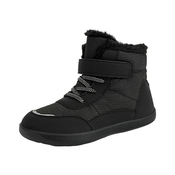 Winter Snow Boots for Kids Boys Girls Wide Toe Box Warm Plush Lined Hiking Shoes Ankle Booties